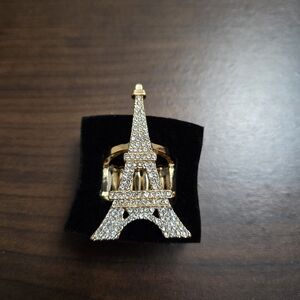 Elegant Gold Eiffel Tower Ring